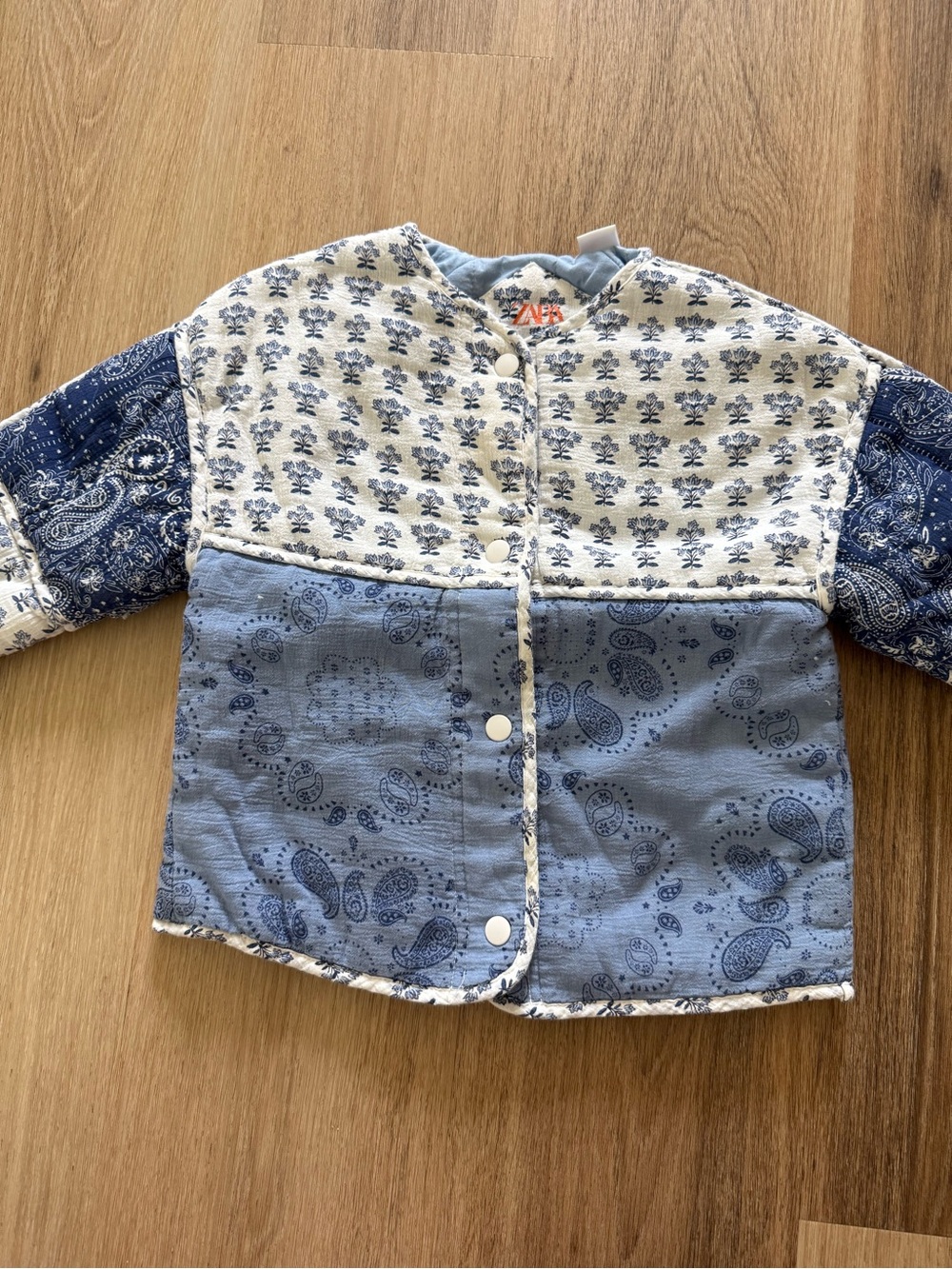Zara Toddler Girl Bandana Quilted Jacket 3-4